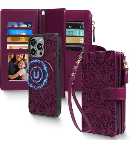 Amazon.com: RMAWRAD Leather Case Compatible with iPhone 16 Pro Max